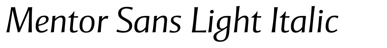 Mentor Sans Light Italic